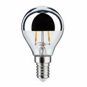 LED Tropfen 2,6 Watt E14 Kopfspiegel Silber Warmweiß