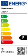 LED Tropfen 4,8 Watt E14 Kopfspiegel Silber Warmweiß