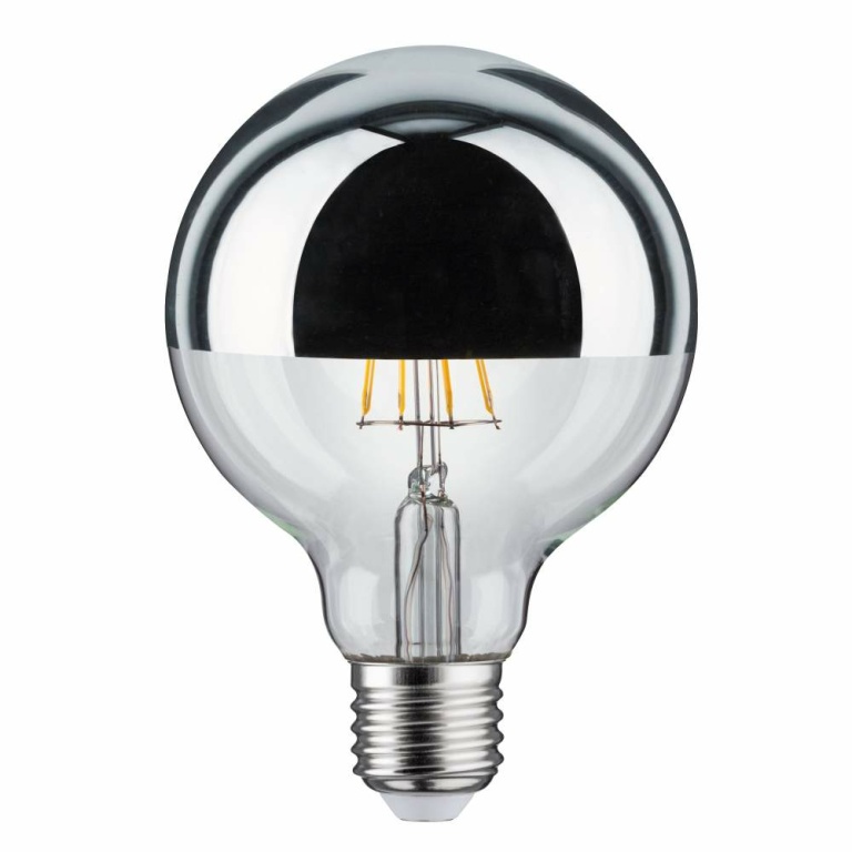 Paulmann LED Globe 4,8 Watt E27 Kopfspiegel Silber Warmweiß