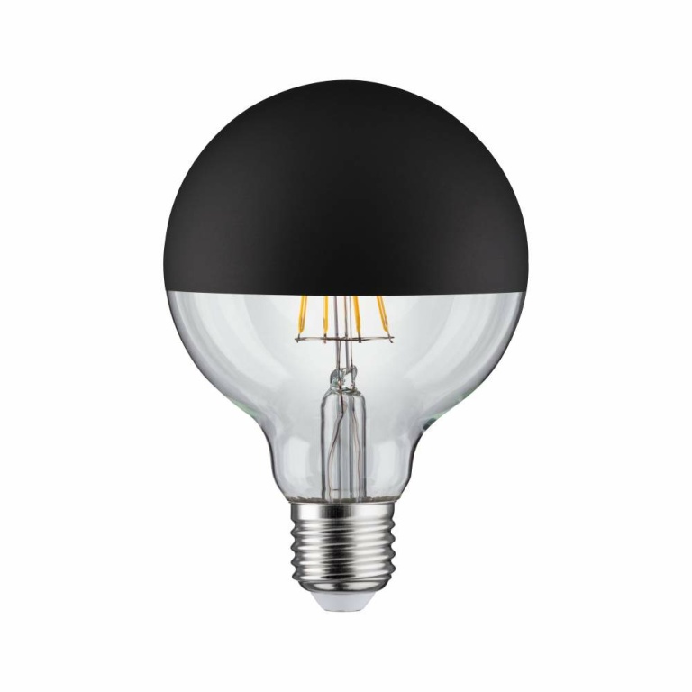 Paulmann LED Globe 6,5 Watt E27 Kopfspiegel Schwarz matt Warmweiß