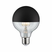 LED Globe 6,5 Watt E27 Kopfspiegel Schwarz matt Warmweiß