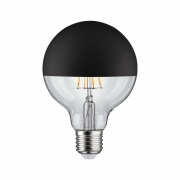 LED Globe 6,5 Watt E27 Kopfspiegel Schwarz matt Warmweiß