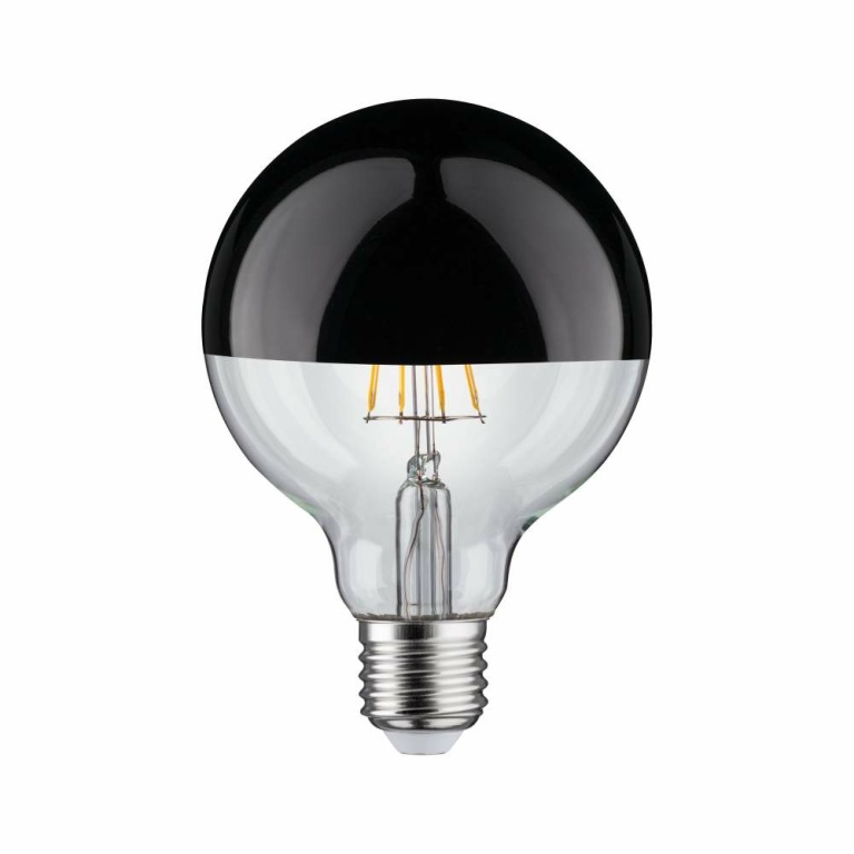 Paulmann LED Globe 6,5 Watt E27 Kopfspiegel Schwarzchrom Warmweiß