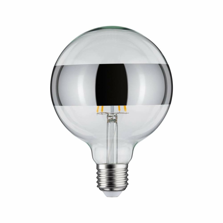 Paulmann LED Globe 6,5 Watt E27 Ringspiegel Silber Warmweiß