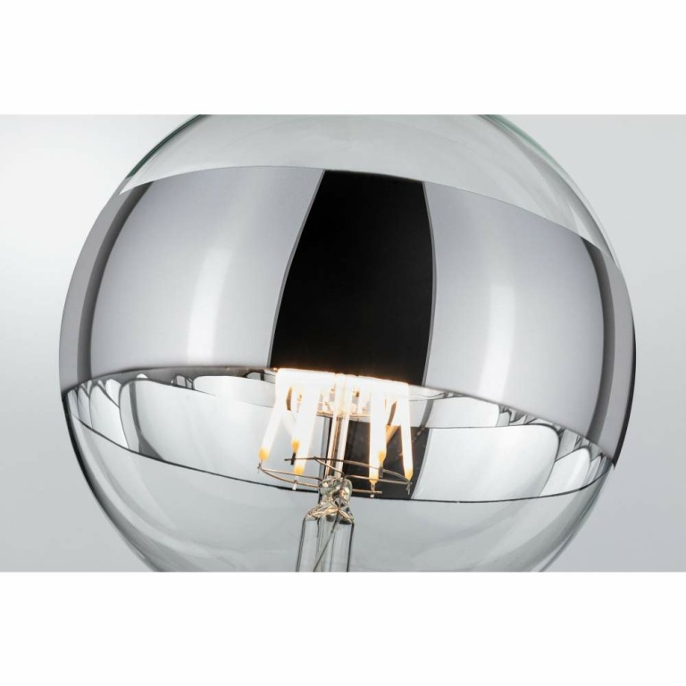 Paulmann LED Globe 6,5 Watt E27 Ringspiegel Silber Warmweiß