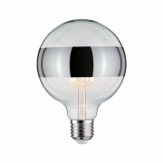 LED Globe 6,5 Watt E27 Ringspiegel Silber Warmweiß