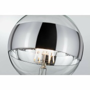 LED Globe 6,5 Watt E27 Ringspiegel Silber Warmweiß