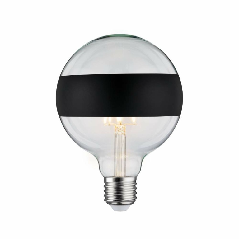 Paulmann 28682 LED Schwarz | 65 Lampen1a E27 matt Globe Warmweiß Watt Ringspiegel