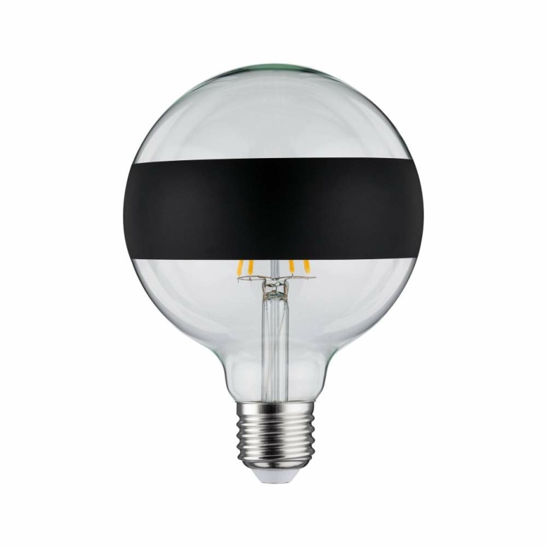 Paulmann LED Globe 6,5 Watt E27 Ringspiegel Schwarz matt Warmweiß