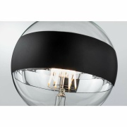 LED Globe 6,5 Watt E27 Ringspiegel Schwarz matt Warmweiß