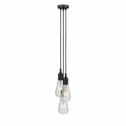 Neordic Pendelleuchte Ketil E27 max. 3x60W Schwarz dimmbar Silikon/Metall 3-flammig