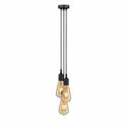 Neordic Pendelleuchte Ketil E27 max. 3x60W Schwarz dimmbar Silikon/Metall 3-flammig