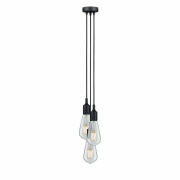 Neordic Pendelleuchte Ketil E27 max. 3x60W Schwarz dimmbar Silikon/Metall 3-flammig