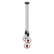 Neordic Pendelleuchte Ketil E27 max. 3x60W Schwarz dimmbar Silikon/Metall 3-flammig