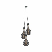 Neordic Pendelleuchte Ketil E27 max. 3x60W Schwarz dimmbar Silikon/Metall 3-flammig