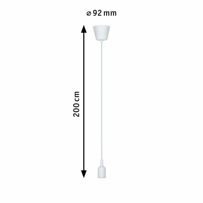 Paulmann Neordic Pendelleuchte Ketil E27 max. 60W Weiß dimmbar Silikon/Kunststoff 1-flammig