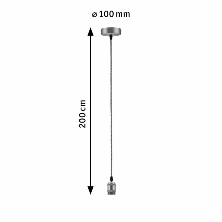 Paulmann Neordic Pendelleuchte Eldar E27 max. 60W Grau/Nickel dimmbar Metall