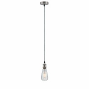 Neordic Pendelleuchte Eldar E27 max. 60W Grau/Nickel dimmbar Metall