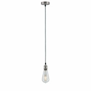 Neordic Pendelleuchte Eldar E27 max. 60W Grau/Nickel dimmbar Metall