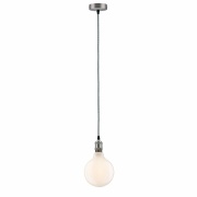 Neordic Pendelleuchte Eldar E27 max. 60W Grau/Nickel dimmbar Metall