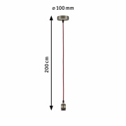 Neordic Pendelleuchte Eldar E27 max. 60W Rot/Nickel gebürstet dimmbar Metall