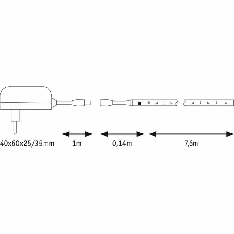 Paulmann SimpLED Motion Set 7,5m 15W RGB beschichtet