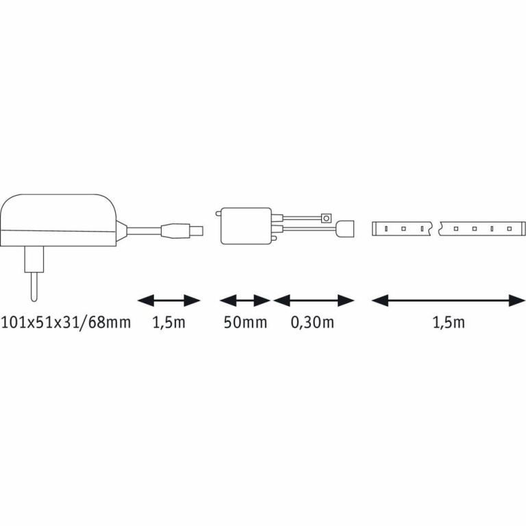 Paulmann SimpLED Strip Komplett-Set 1,5m 12W RGB