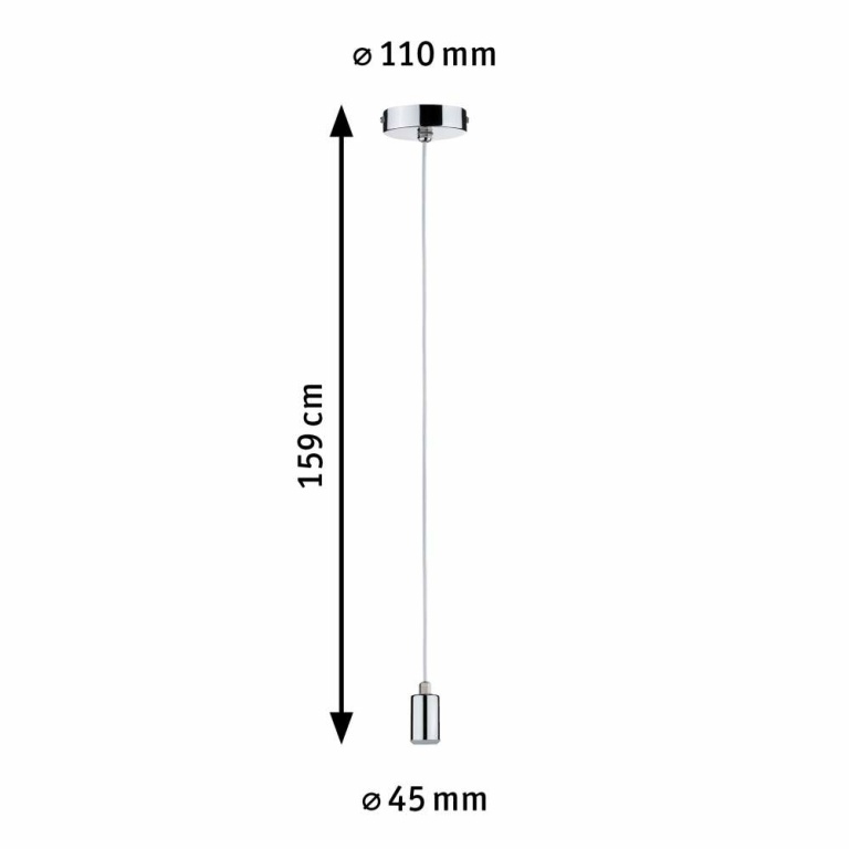 Paulmann Pendelleuchte Larus IP44 E27 max. 60W Chrom dimmbar