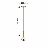 Neordic Pendelleuchte Kine E27 max. 60W Messing gebürstet dimmbar Metall