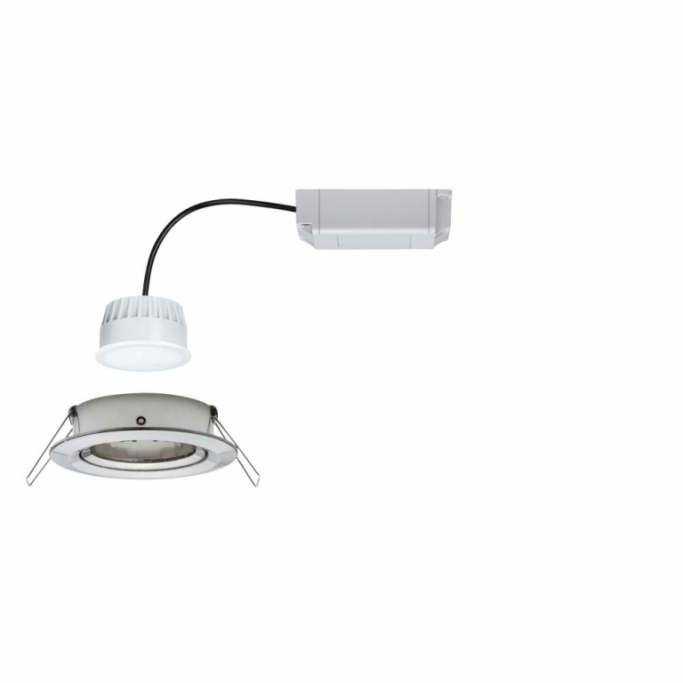 Paulmann SmartHome Zigbee LED Einbauleuchte Nova Plus schwenkbar rund 84mm 50° Coin 6W 470lm 230V Tunable White Eisen gebürstet