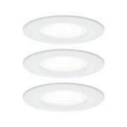 LED Einbauleuchte Nova 3er Set rund 6.5W IP44 GU10 Weiß (matt) 4000K 230V