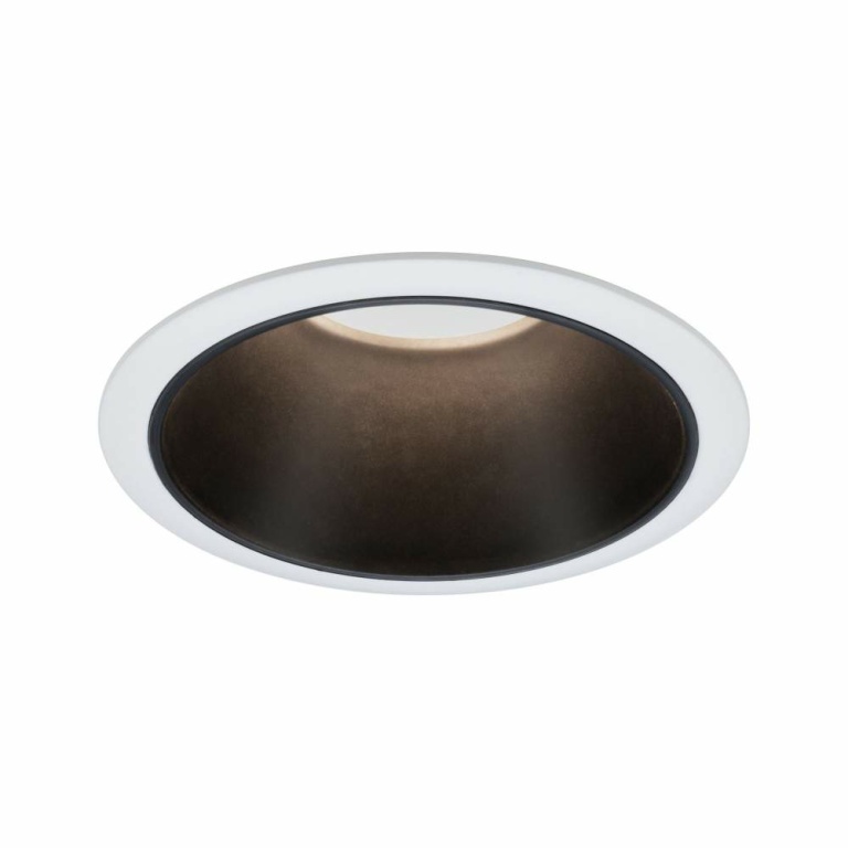 Paulmann LED Einbauleuchte Cole Coin Weiß/Schwarz matt 6W 470lm 2700K IP44 3-Step-Dim