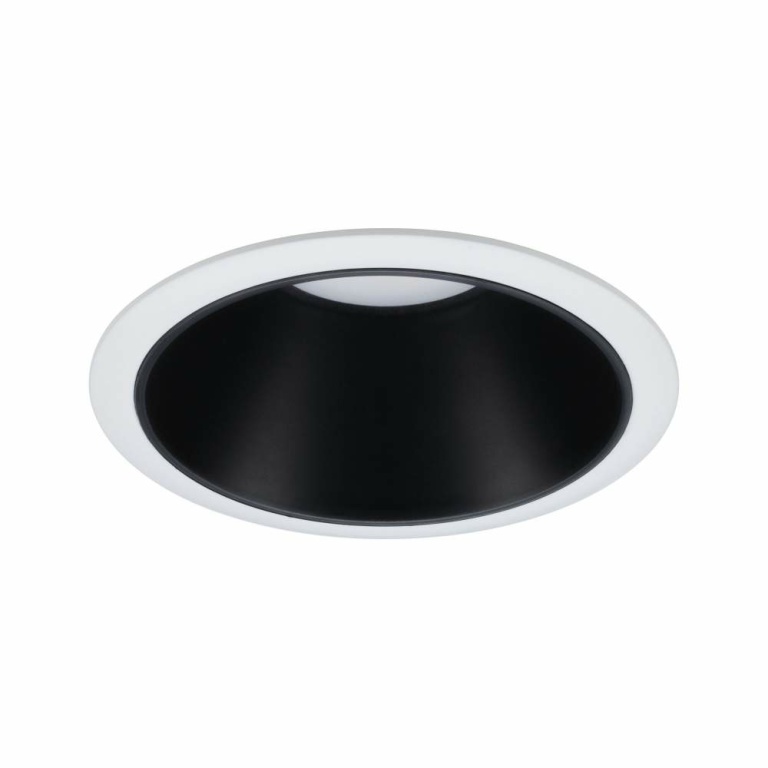 Paulmann LED Einbauleuchte Cole Coin Weiß/Schwarz matt 6W 470lm 2700K IP44 3-Step-Dim