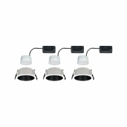 LED Einbauleuchte Cole Coin Weiß/Schwarz matt 3er-Set 6W 470lm 2700K IP44 3-Step-Dim