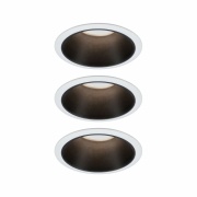 LED Einbauleuchte Cole Coin Weiß/Schwarz matt 3er-Set 6W 470lm 2700K IP44 3-Step-Dim