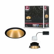 LED Einbauleuchte Cole Coin Schwarz/Gold matt 6W 470lm 2700K IP44 3-Step-Dim