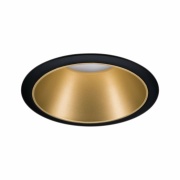 LED Einbauleuchte Cole Coin Schwarz/Gold matt 6W 470lm 2700K IP44 3-Step-Dim