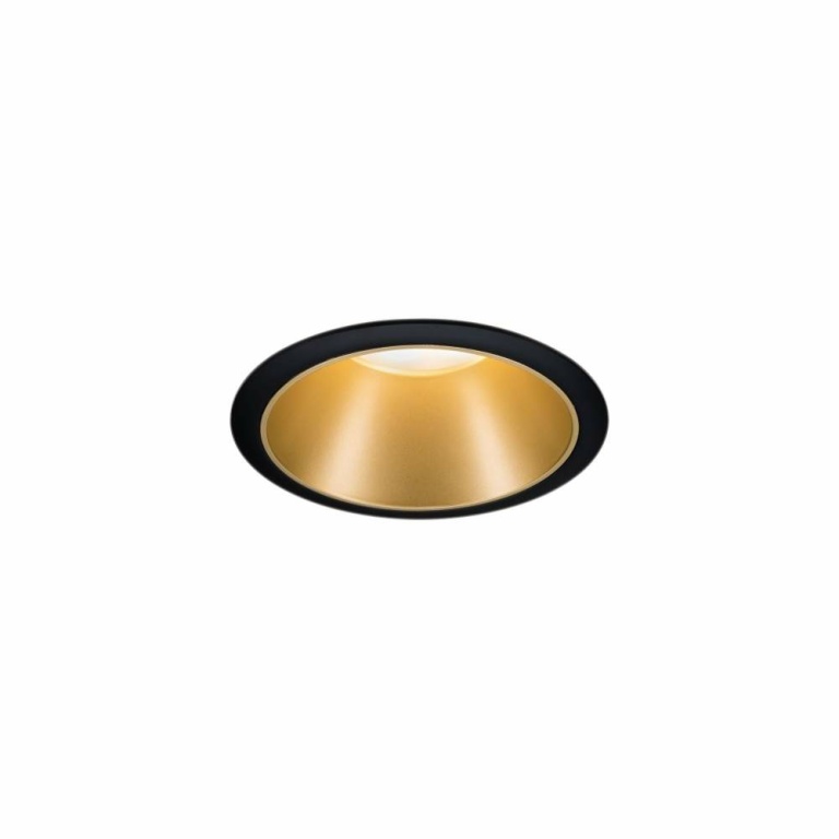 Paulmann LED Einbauleuchte Cole Coin Schwarz/Gold matt 3er-Set 6W 470lm 2700K IP44 3-Step-Dim