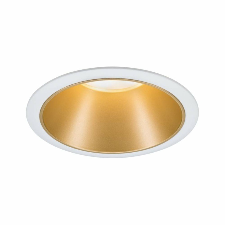 Paulmann LED Einbauleuchte Cole Coin Weiß/Gold matt 6W 470lm 2700K IP44 3-Step-Dim