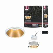 LED Einbauleuchte Cole Coin Weiß/Gold matt 6W 470lm 2700K IP44 3-Step-Dim