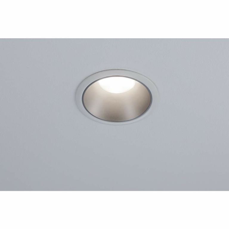 Paulmann LED Einbauleuchte Cole Coin Weiß/Silber 6W 470lm 2700K IP44 3-Step-Dim