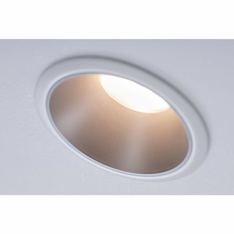 Paulmann LED Einbauleuchte Cole Coin Weiß/Silber 6W 470lm 2700K IP44 3-Step-Dim