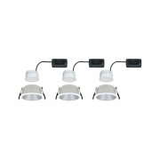 LED Einbauleuchte Cole Coin Weiß/Silber 3er-Set 6W 470lm 2700K IP44 3-Step-Dim