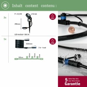 Plug & Shine LED Gartenstrahler Sting Erweiterungsset IP67 3000K 3x6W Anthrazit