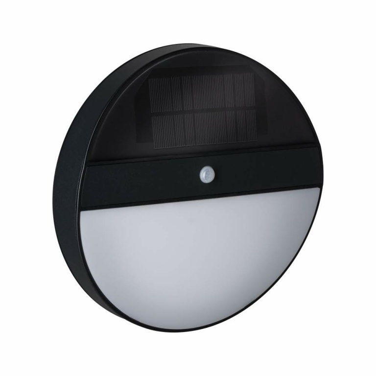 Paulmann Outdoor Solar LED-Wandleuchte Elios anthrazit mit Bewegungsmelder IP44 50lm 3000K rund