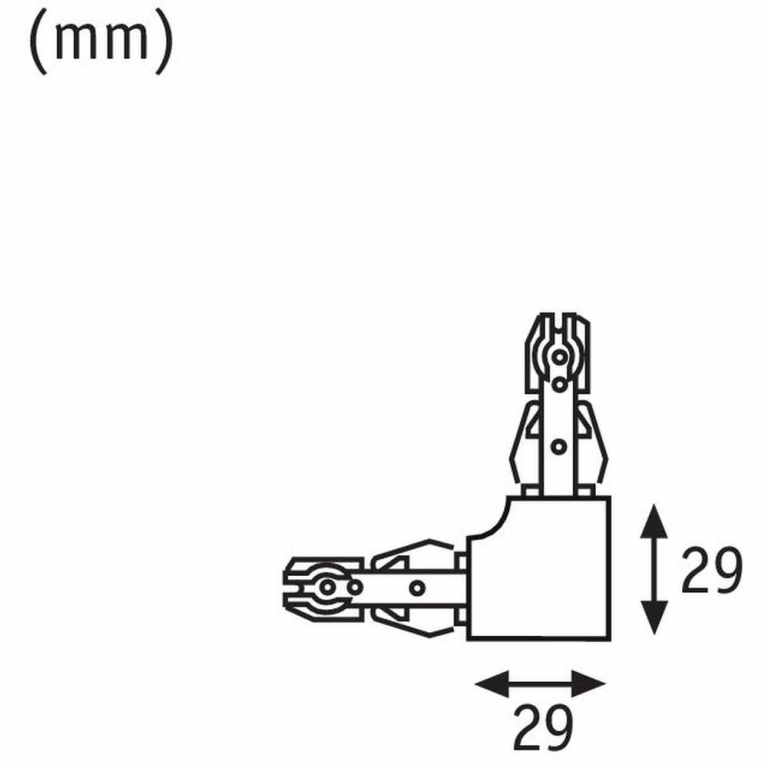 Paulmann URail L-Verbinder starr Schwarz matt 230V