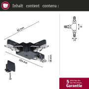 URail T-Verbinder T-Stück Schwarz matt