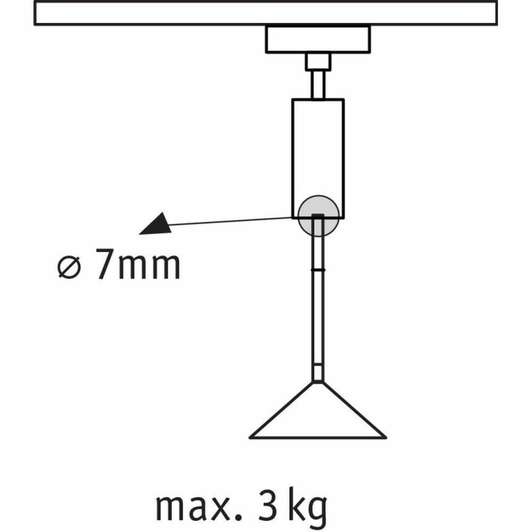 Paulmann URail Pendeladapter Universal Schwarz matt max. 50W