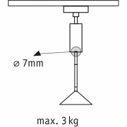 URail Pendeladapter Universal Schwarz matt max. 50W