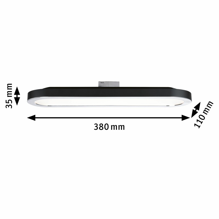 Paulmann URail LED Panel Loop 7W 480lm 2700K schwarz matt chrom (LED fest verbaut)